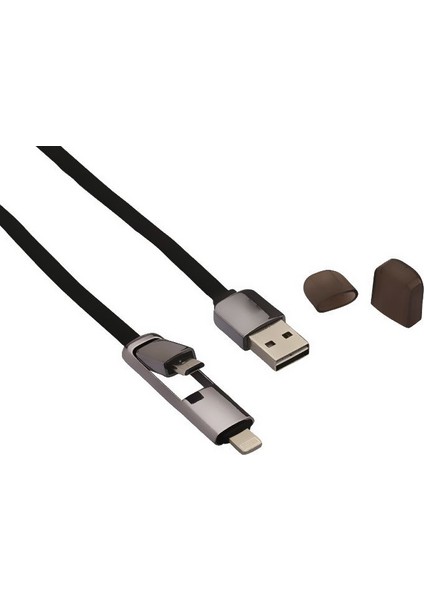 Lightning + Micro USB Şarj Kablosu