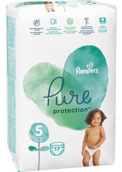 Pure Bebek Bezi 5 Beden 17 Adet modelleri