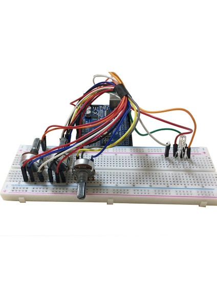 Arduino Potansiyometre ile Rgb LED De Renk Kontrol Sistemi