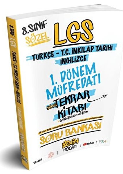 Benim Hocam Yayınları LGS 8.Sınıf 1. Dönem Sözel Soru Bankası