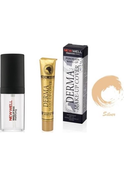 Matifying Makyaj Bazı 30 Ml+Derma Yoğun Kapatıcı Fondöten Silver