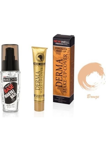 Derma Yoğun Kapatıcı Fondöten Bronze+Make Over Makyaj Bazı 50 ml