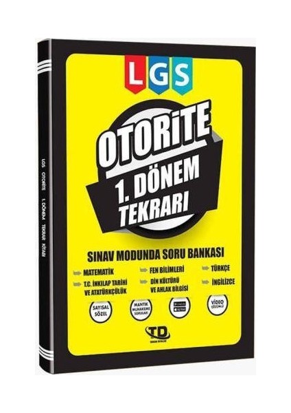 Tandem Yayınları 8. Sınıf 1. Dönem LGS Tekrar Kitabı Otorite