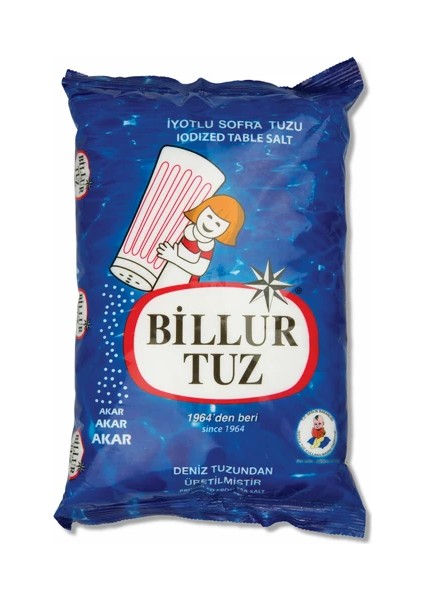 Billur İyotlu Sofra Tuzu 3 kg