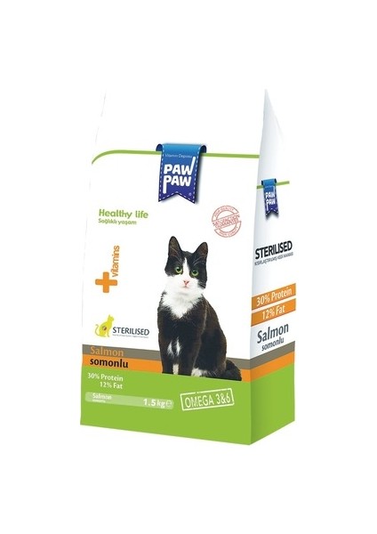 Somonlu Kısırlaştırılmış Yetişkin Kedi Maması 1,5 kg