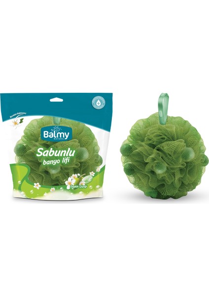 Balmy Naturel Zeytin Çiçeği Sabunlu Banyo Lifi