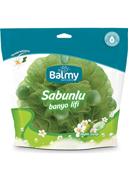 Balmy Naturel Zeytin Çiçeği Sabunlu Banyo Lifi