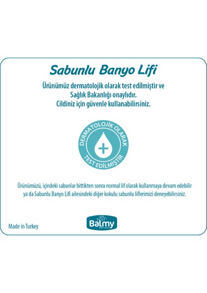 Balmy Naturel Zeytin Çiçeği Sabunlu Banyo Lifi