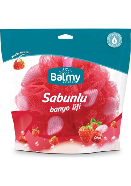 Balmy Çilek Sabunlu Banyo Lifi