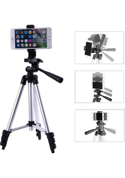 Cep Telefonları İçin 135 cm Alüminyum Tripod Taşıma Çantalı Tripod Telefon Tutucu