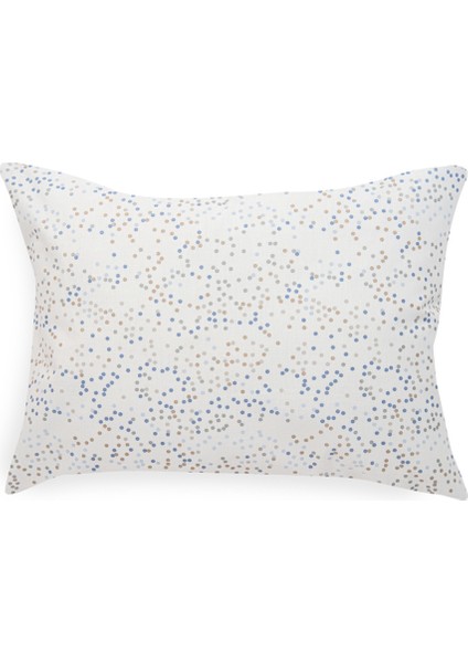 Mini Dots Pamuklu Bebe Yastık Kılıfı 35 x 45 cm Mavi