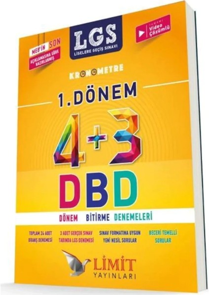 Kronometre 2020 LGS 1. Dönem 4-3 DBD (Dönem Bitirme Denemeleri)
