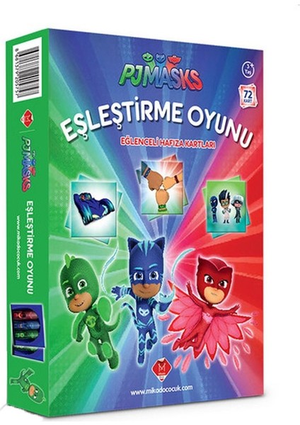 Pjmasks Eşleştirme Oyunu Eğlenceli Hafıza Kartları