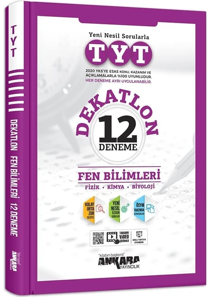 Ankara Yayıncılık TYT Dekatlon Fen Bilimleri 12 Deneme Sınavı