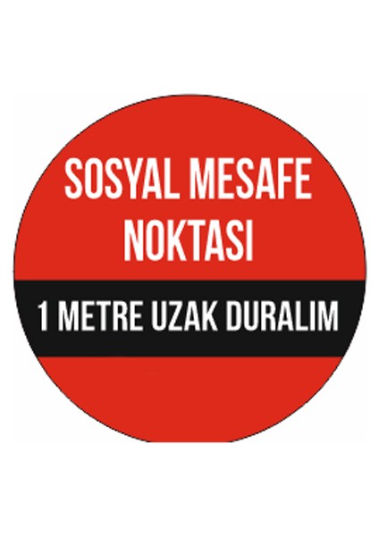 Sosyal Mesafe Uyarı Etiketleri (40x40 cm)