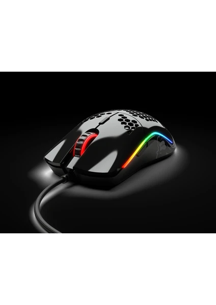 Model O- Kablolu Parlak Siyah Orta/Küçük El RGB Oyuncu Mouse GOM-GBLACK