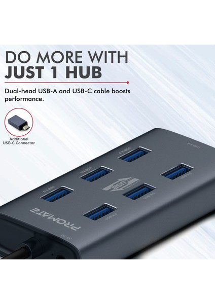 Ezhub-7 Type-C Çoklayıcı Hub 7 adet USB 3.0 Yüksek Hızlı 5Gbps Veri