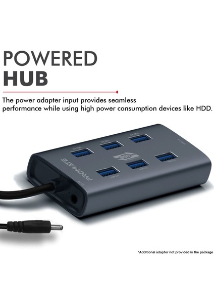 Ezhub-7 Type-C Çoklayıcı Hub 7 adet USB 3.0 Yüksek Hızlı 5Gbps Veri