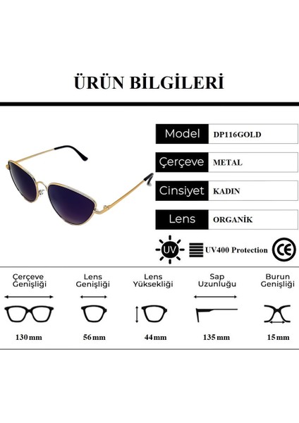 DP116GOLD Kadın Güneş Gözlüğü modelleri