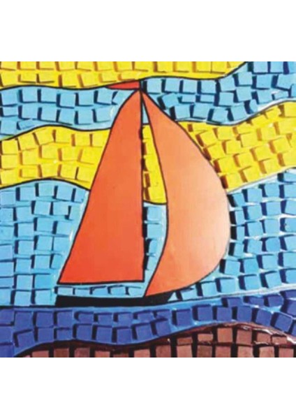 Seramik Mozaik Set 20x20 cm - Yelkenli