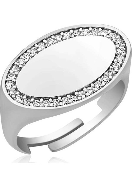 Gümüş Oval Serçe Yüzük