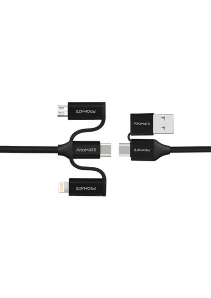 Pentapower Şarj ve Data Kablosu 6 sı 1 arada Çoklu Uçlu Lightning, USB-A, Type-C, Mikro USB