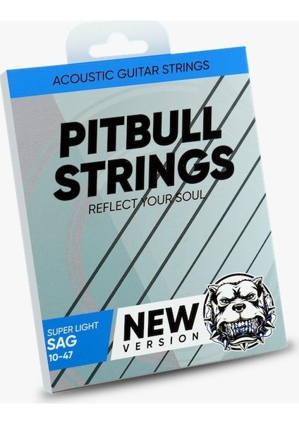 Pitbull Strings Silver Series Sag 10-47 Sl Takım Tel Akustik Gitar Teli 010-047