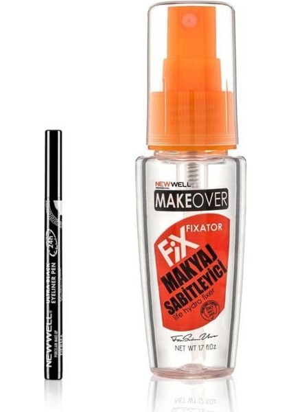 Ultra Black Kalem Eyeliner+Make Over Makyaj Fixator 50 ml