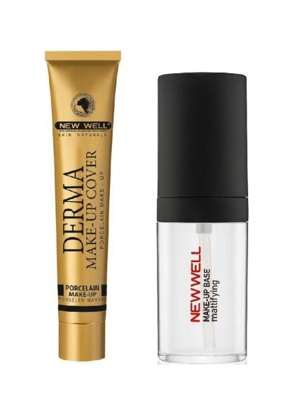 Matifying Makyaj Bazı 30 Ml+Yoğun Kapatıcı Fondöten 01 Gold