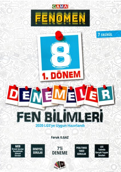 8. Sınıf LGS 1. Dönem 7'li Fenomen Fen Bilimleri Denemeleri