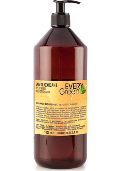 Every Green Tüm Saç Tipleri Için Koruyucu Şampuan Antioxydant Shampoo 1 lt