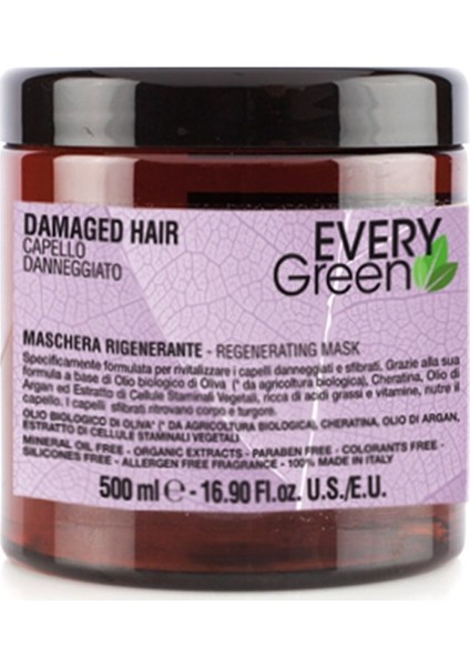 Every Green Yıpranmış Saçlar Için Maske Damage Hair Mask 500 ml