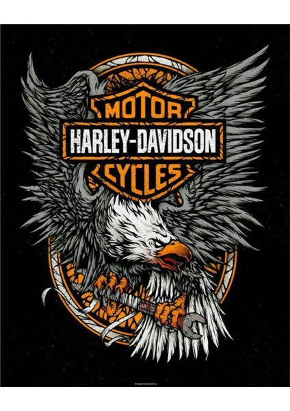 Harley Davidson Kartal Sticker 00261 9 x 11 cm Renkli