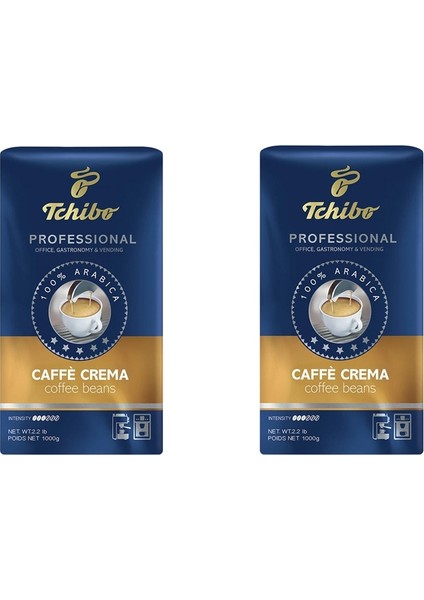 Professional Caffe Crema Çekirdek Kahve 1000 gr - 2 Adet