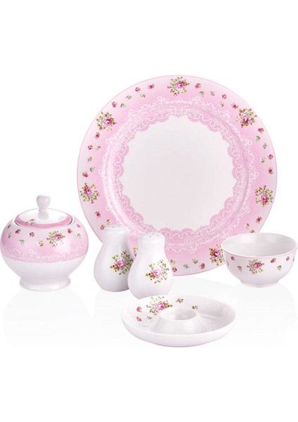 Taffy 6 Kişilik 21 Parça New Bone China Kahvaltı Takımı