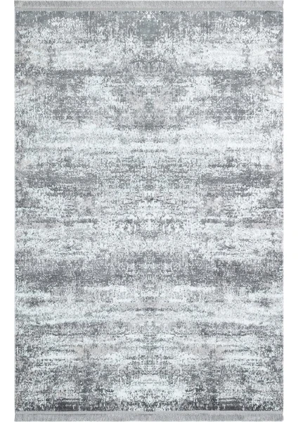 Eko Halı Sateen St 01 Gri Yıkanabilir Kaymaz Taban Ince Halı Kilim 80 x 150 cm