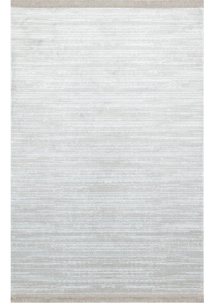 Eko Halı Sateen St 09 Gri Yıkanabilir Kaymaz Taban Ince Halı Kilim 80 x 150 cm