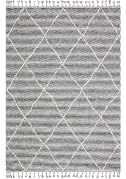 Soho Sh 02 Grey Gri Hav Vermez Etnik Örgü Ince Halı Kilim 80 x 150 cm