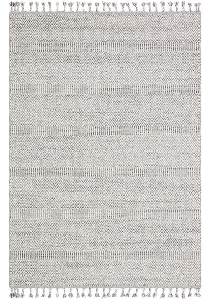 Soho Sh 01 Grey Gri Hav Vermez Etnik Örgü Ince Halı Kilim 80 x 150 cm