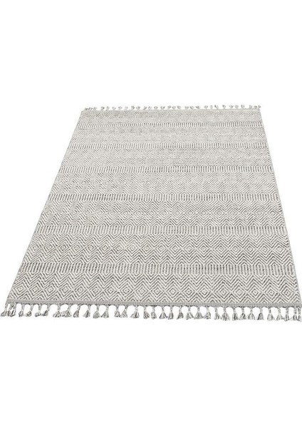 Soho Sh 01 Grey Gri Hav Vermez Etnik Örgü Ince Halı Kilim 80 x 150 cm