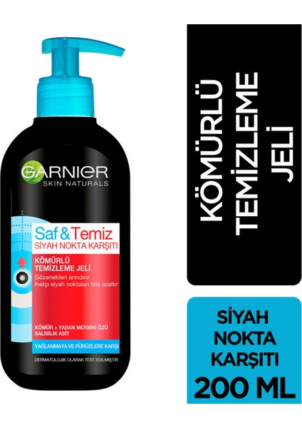 Saf Temiz Kömürlü Temizleme Jeli 200 ml