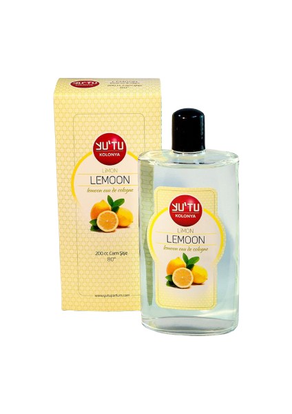 Limon Kolonya Cam Şişe 80 Derece 200 ml