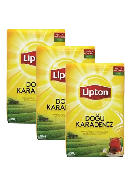 Set 3 Adet Lipton Doğu Karadeniz Dökme Çay 1000gr