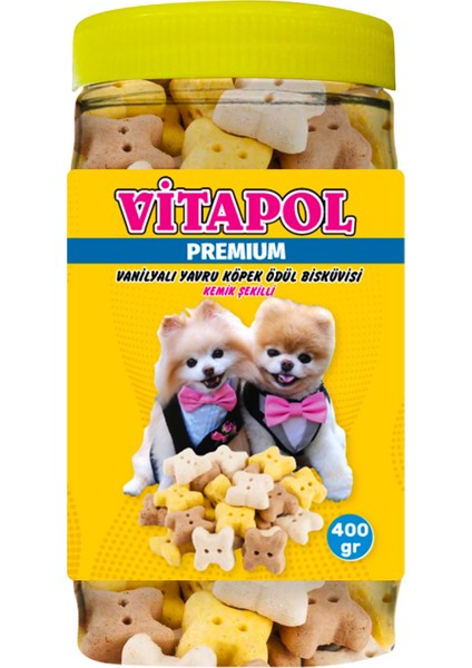 Premiumvanilyalı Yavru Köpek Ödül Bisküvisi 400 gr