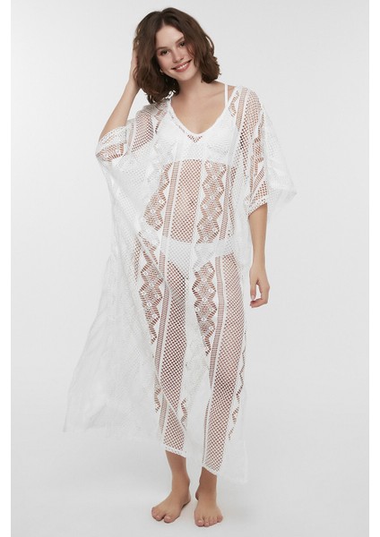 Beyaz Mallorco Kaftan