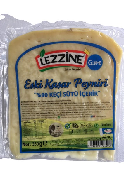 Eski Kaşar Peyniri %90 Keçi Sütlü 350 gr