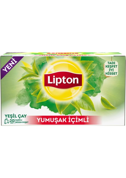 Yumuşak İçimli Yeşil Bardak Poşet Çay 20 Adet