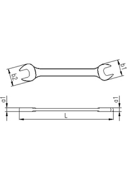 0130 Çatal 2 Ağız Anahtar Uzun Boy 14 x 17 mm
