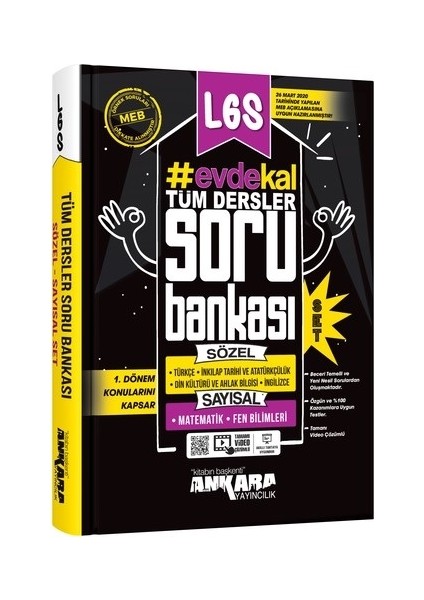 LGS 1. Dönem Evde Kal Sayısal + Sözel Soru Bankası Seti