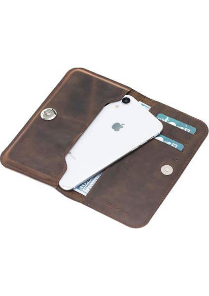 Lisbon Clutch Universal Kartlıklı Telefon Cüzdan 5.5'' K G6 Kahve fiyatları